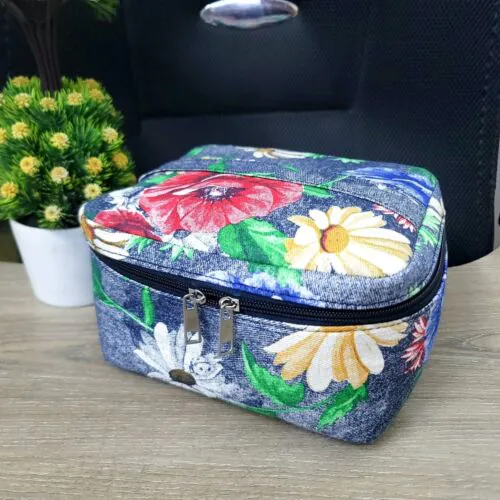 Bidora Lira Denim Bloom Organizer Bag