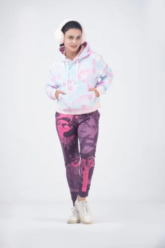 HOODIE AND TROUSER-Pink and Blue