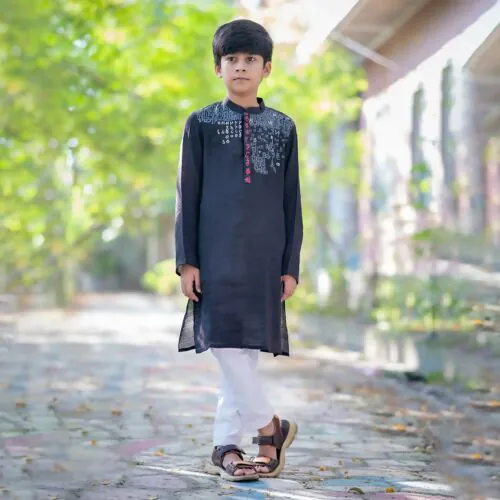 Noir Heritage Kids' Panjabi