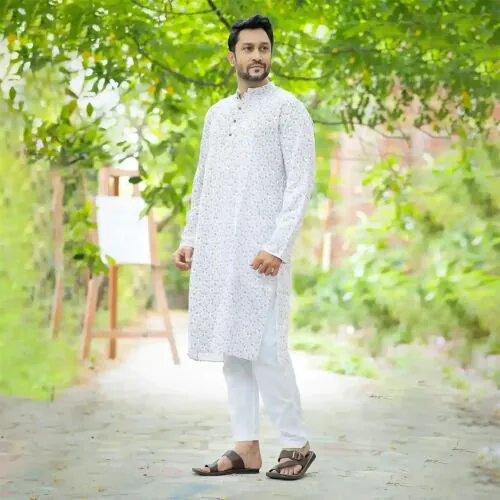 Ethereal White Grace Panjabi-M