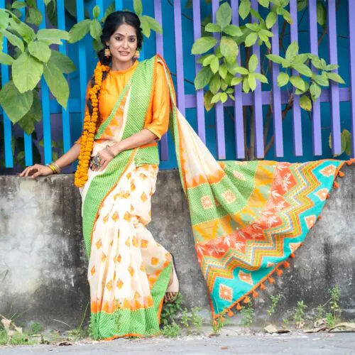 Spring Harmony – Half Silk Saree