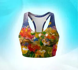 Sports Bra- Floral Art Print