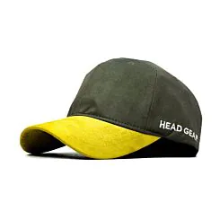 HEAD GEAR DARK GREEN YELLOW DUAL TONE CAP