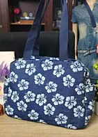 Gardenia Bag-Denim Blue & Floral Print 