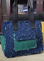 Cinderella Bag-Denim Blue & Green 