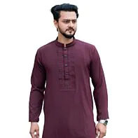 Regal Maroon Embroidered Punjabi