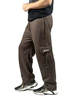 Coffee Baggy Cargo Sweatpants