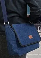 Laptop Bag-Denim Navy Blue