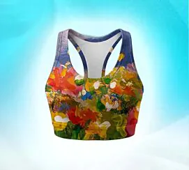 Sports Bra- Floral Art Print