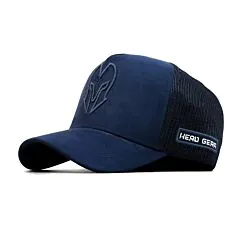 HEAD GEAR BLUE SUPER SUEDE TRUCKER CAP