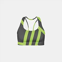 Sports Bra-Neon Striped